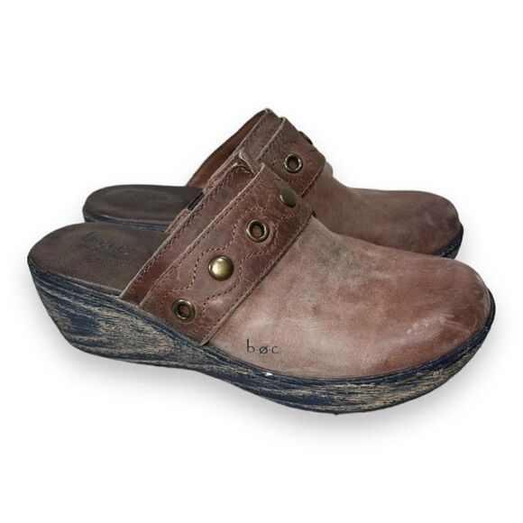 BOC Born Concepts Pontine Slip On Clogs Brown Leather Women's 7M - Picture 4 of 12